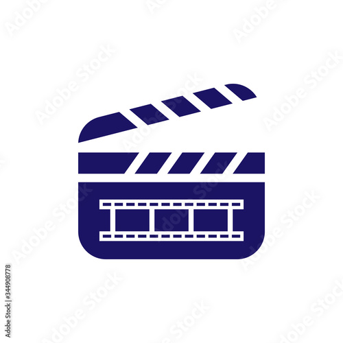 clapper icon trendy flat design