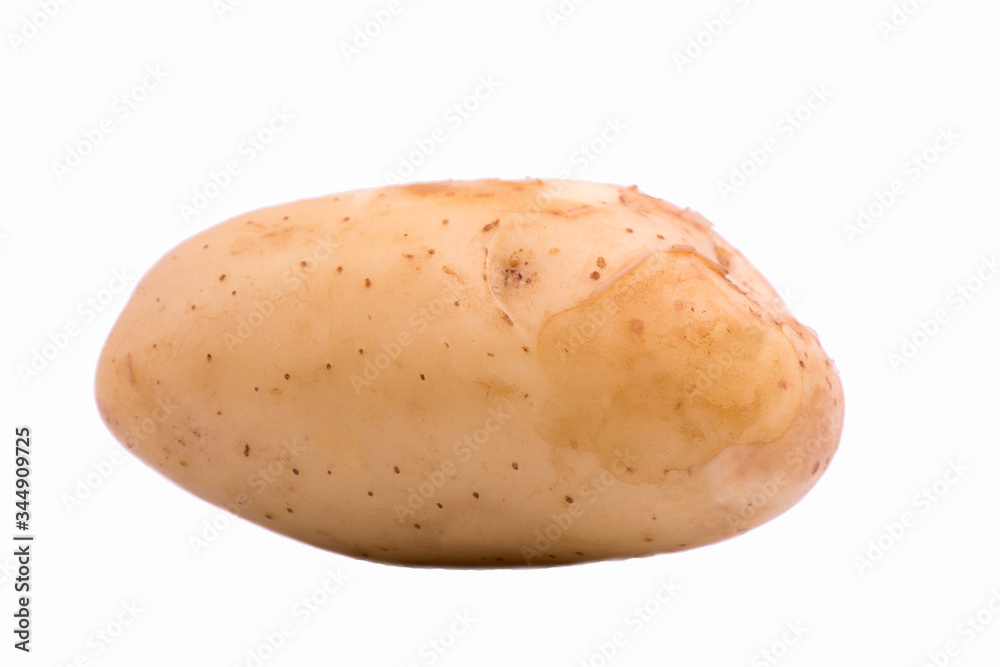 potatoes on a white background potatoes on a white background