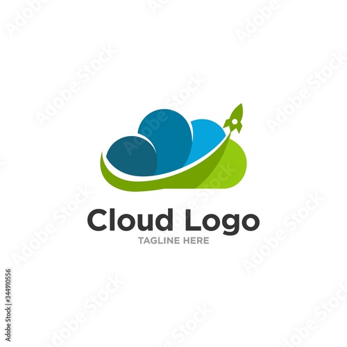 creative cloud technology logo template