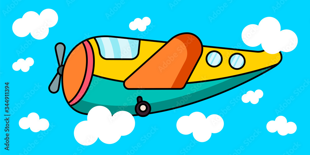 Obraz premium airplane in the clouds
