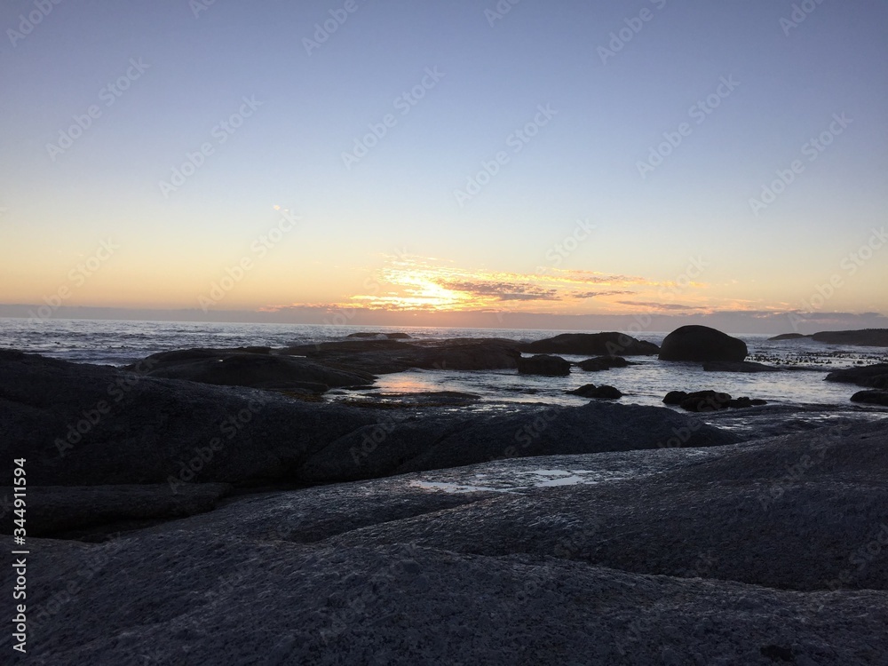 sunset over the sea