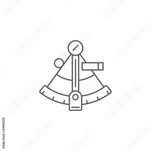 Sextant vector icon symbol isolated on white background