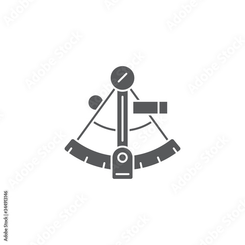 Sextant vector icon symbol isolated on white background
