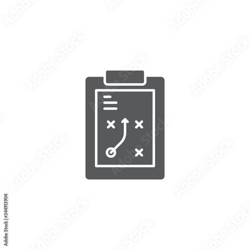 Strategy clipboard vector icon symbol strategy isolated on white background
