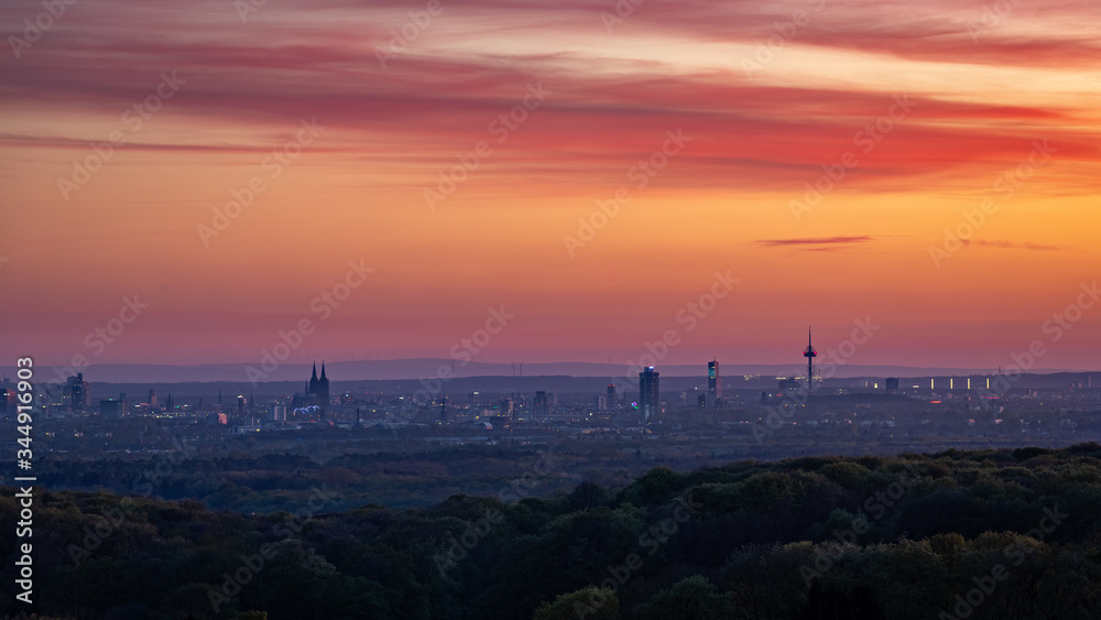 Golden Hour Cologne Skyline Sunset