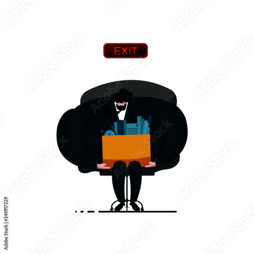 Lose the job and business bankrupt, employee fired in the economic crisis during the COVID-19 outbreak. 