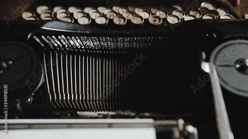 Typing on the retro typewriter