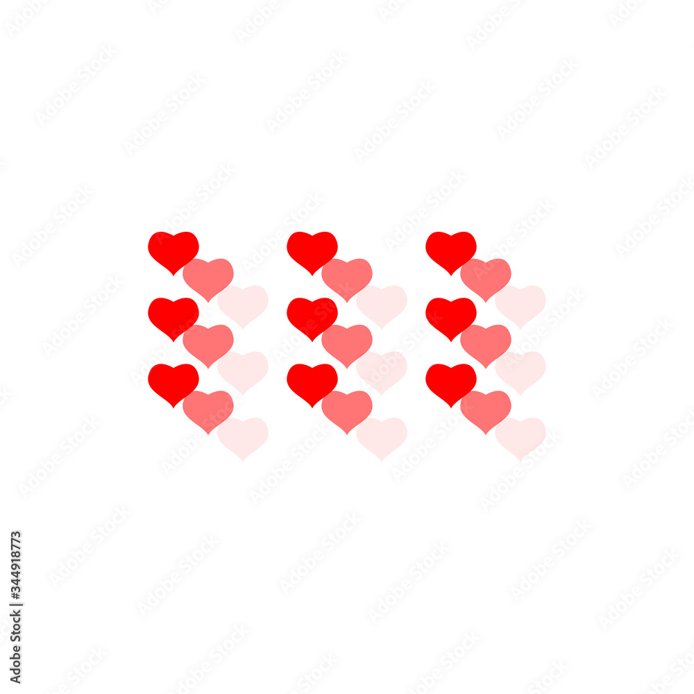 Heart love icon in trendy flat design Heart love icon in trendy flat design