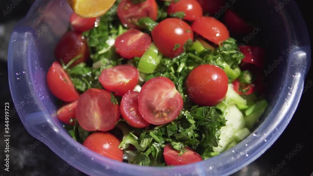 Green Salad and Lemon Green Salad and Lemon