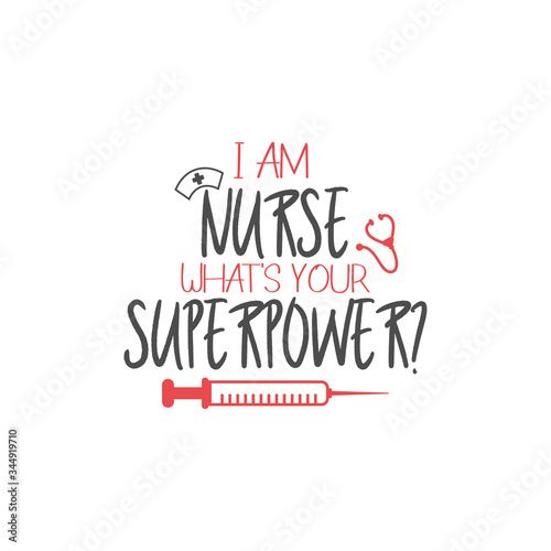 Nurse lettering quote typography