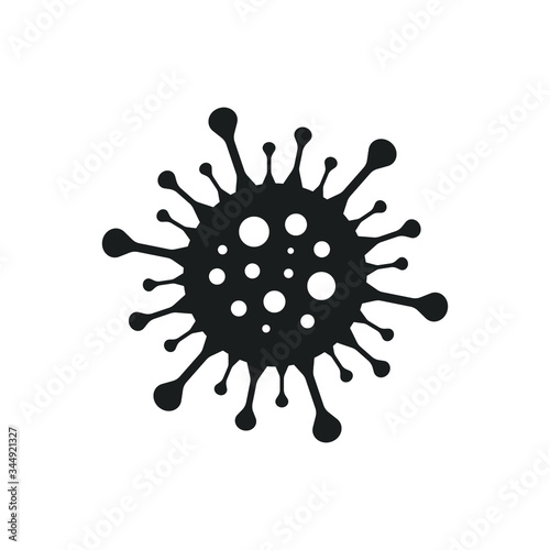 Virus - black icon. Coronavirus (covid-19) pandemic vector illustration.