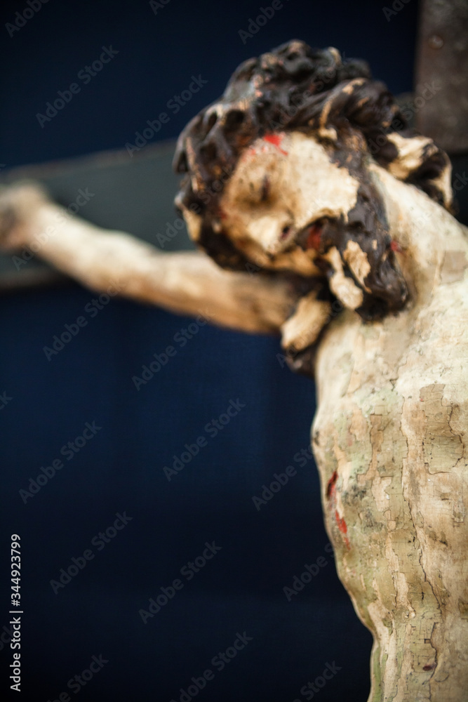 Old traditional wooden crucifix