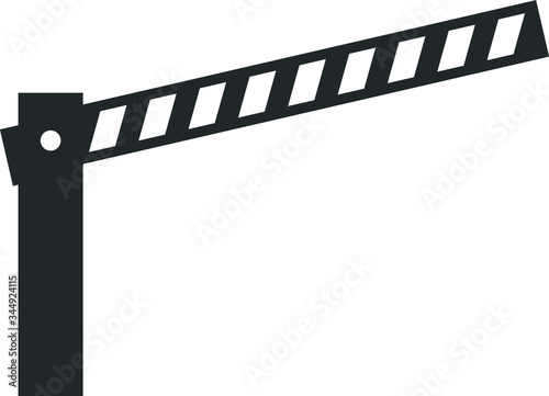 open car barrier vector isolated icon. filled style sign for mobile app and web design. car barrier symbol illustration vector eps10