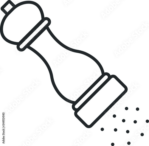 pepper mill vector isolated icon