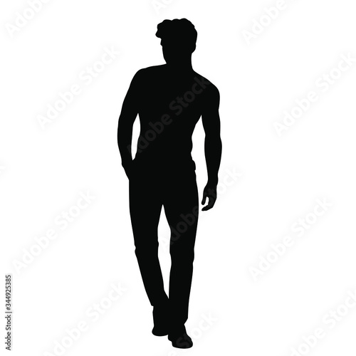 Silhouette of a man's pose © adidesigner23