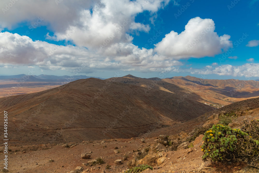 desert and mountains of Fuerteventura in Spain
