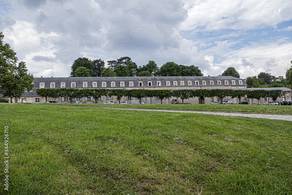 Obraz premium Former stables of the old castle of Meudon, large stables that could accommodate up to 280 horses. Municipality of Meudon (in the southwestern suburbs of Paris), Hauts-de-Seine, Ile-de-France, France.