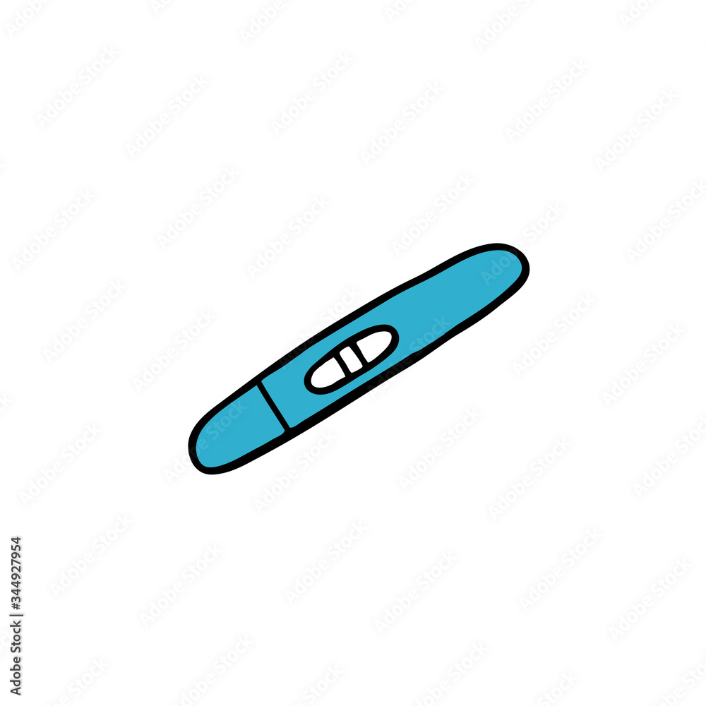 pregnancy test doodle icon, vector illustration pregnancy test doodle icon, vector illustration