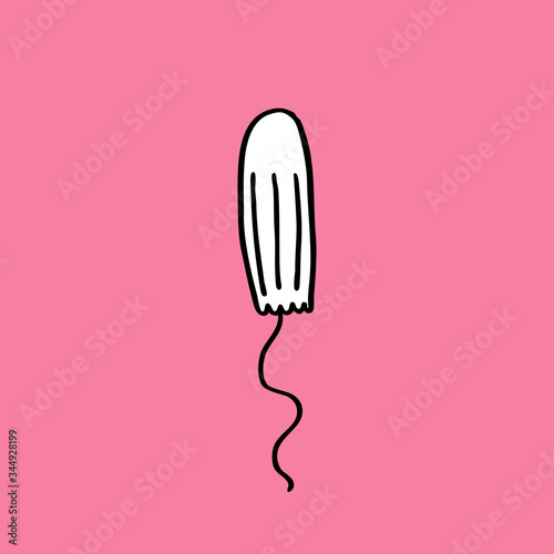 tampon doodle icon, vector illustration