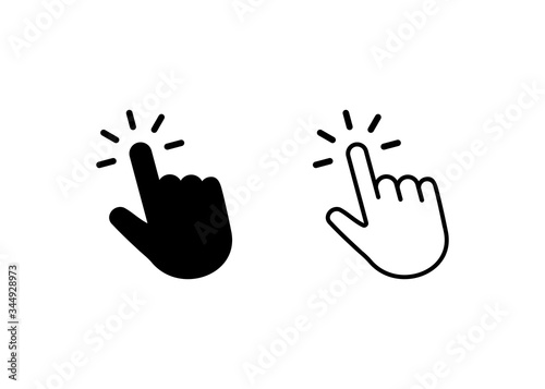 Hand click icon vector. Hand cursor icon 