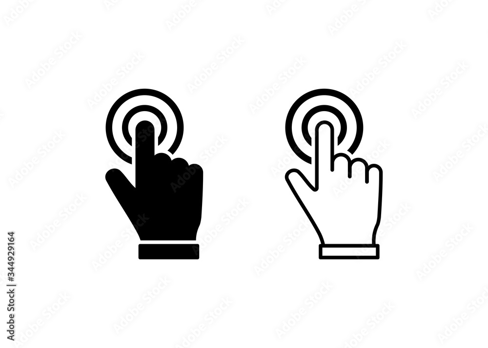 Hand Touch icon vector. Touch icon vector Hand Touch icon vector. Touch icon vector