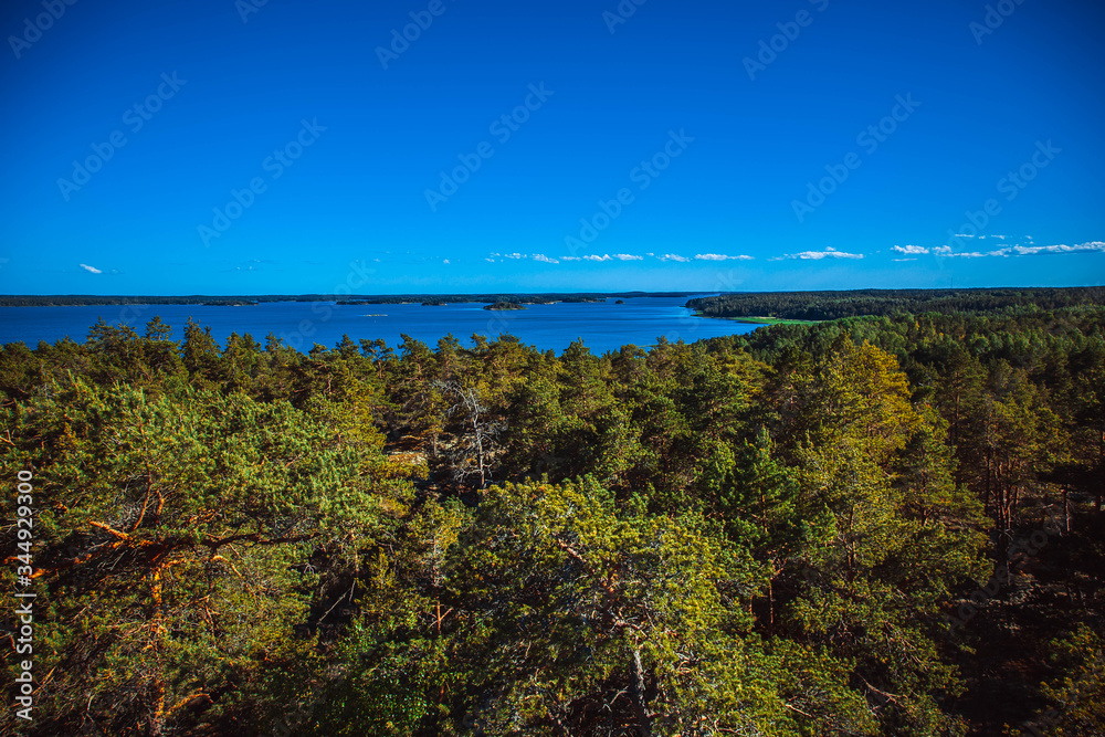 View over the vast Finnish landscape View over the vast Finnish landscape