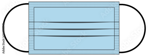 Surgical or medical protective face mask