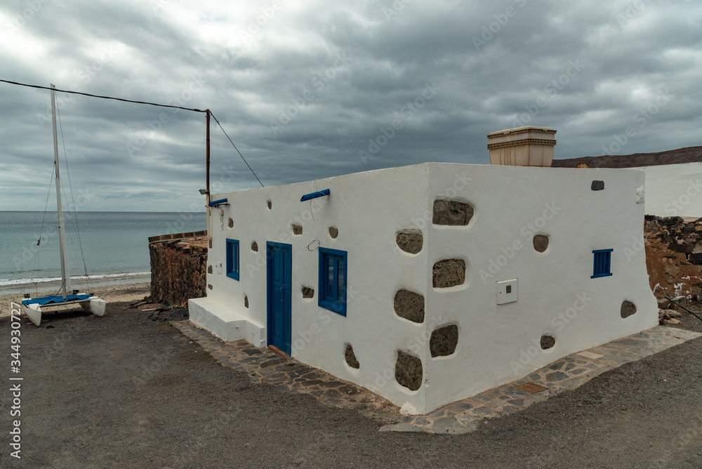 typical houses of Fuerteventura in Spain Canary islands
