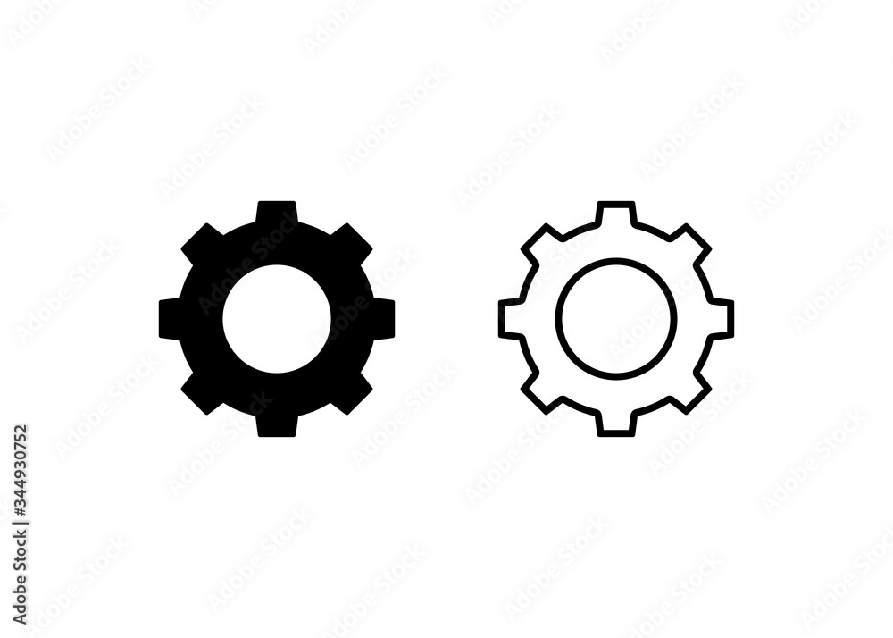 Gear icon, Gear sign and symbol vector design Gear icon, Gear sign and symbol vector design