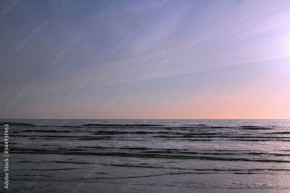 scenic sea scenery with waves, copy space