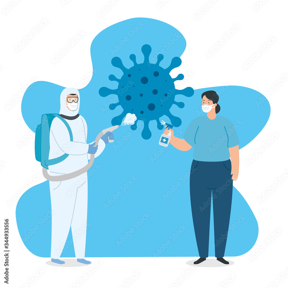 campaign of stop 2019 ncov with people and particle vector illustration design campaign of stop 2019 ncov with people and particle vector illustration design