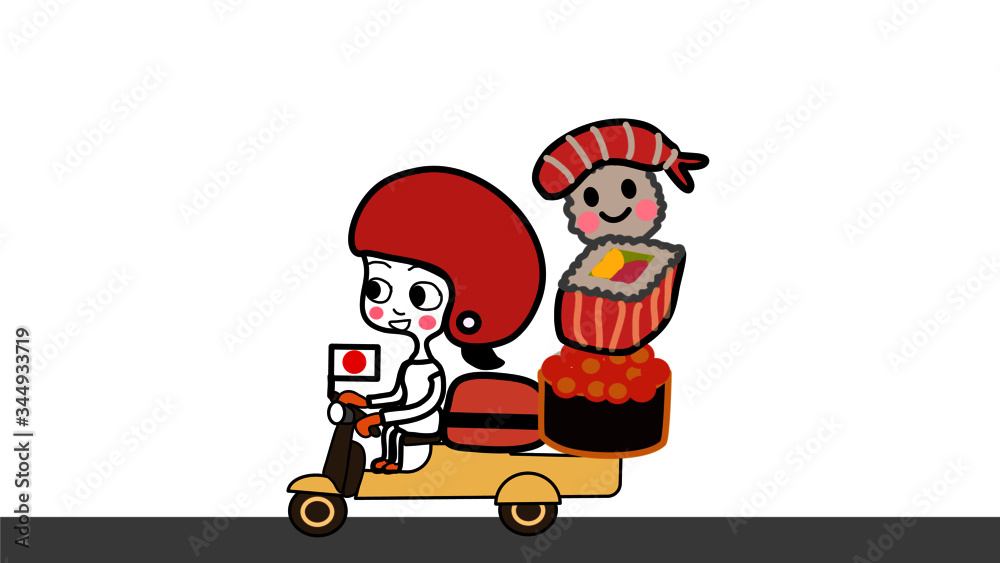 Japanese food delivery scooter