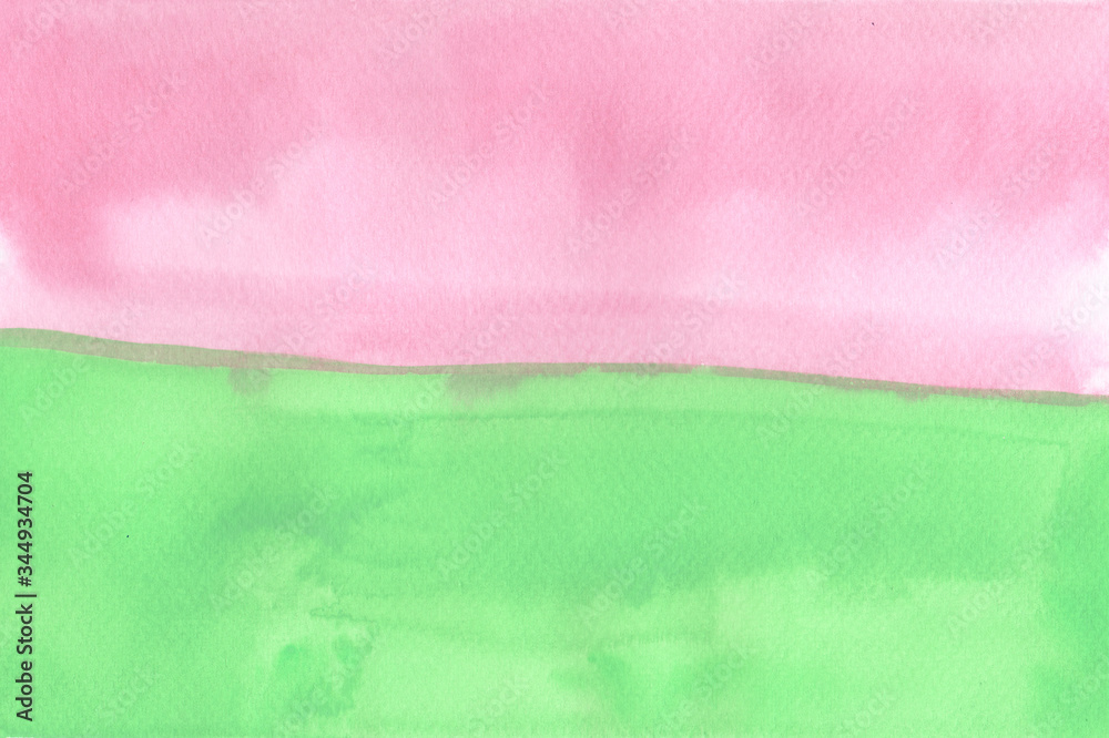 Fototapeta premium Background pink green abstract watercolor