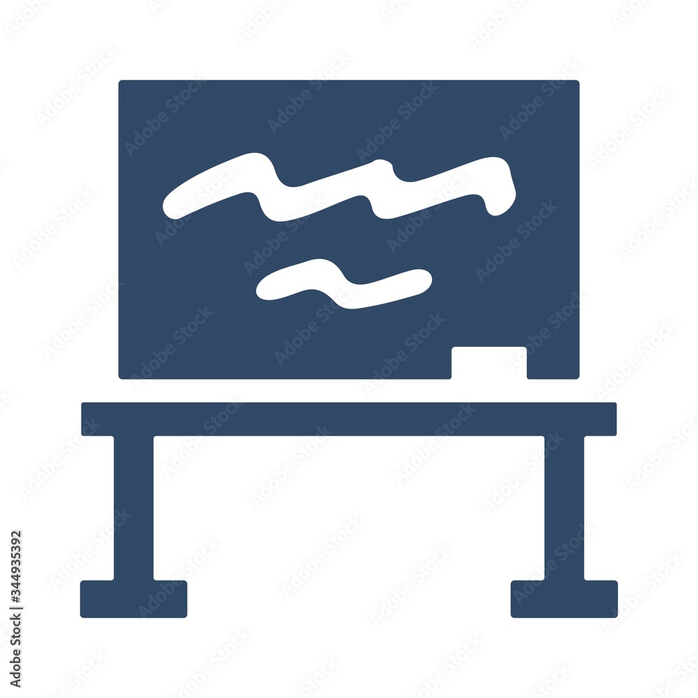 Blackboard icon in flat style. School, studying sign. Training symbol. Blackboard icon in flat style. School, studying sign. Training symbol.
