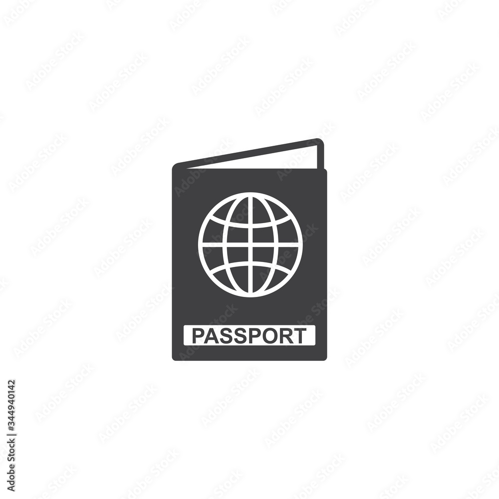 Passport icon. Simple passport document vector icons for web design on white background Passport icon. Simple passport document vector icons for web design on white background