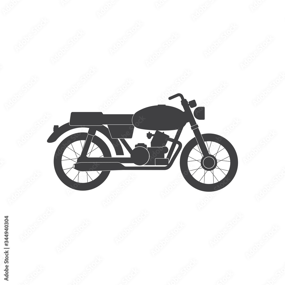 motorcycle icon. vintage motorcycle Vector illustration