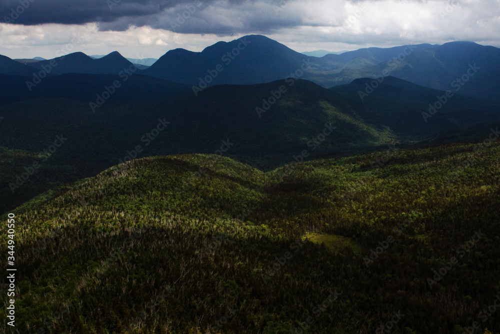 Fototapeta premium Rainstorm mountain landscape