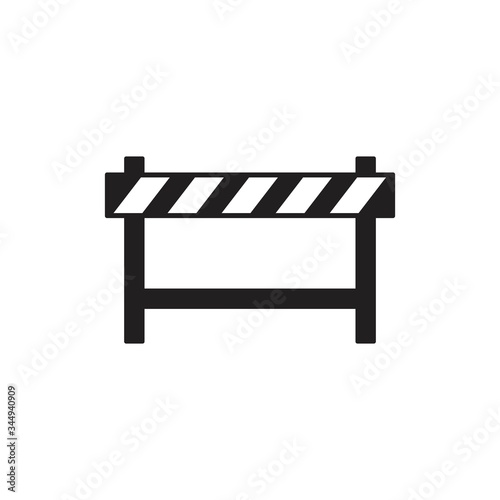 Roadblock icon. barrier symbol, vector Illustration