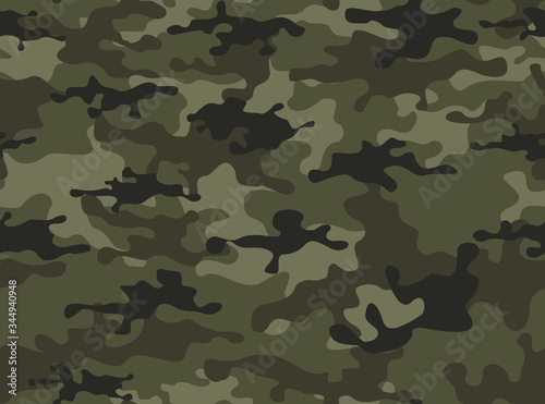 Camouflage green classic . Military pattern. Modern vector design