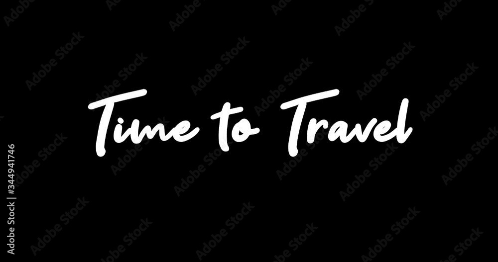 Time to Travel White Color Cursive Font Transition on Green Background Stock Video Time to Travel White Color Cursive Font Transition on Green Background Stock Video