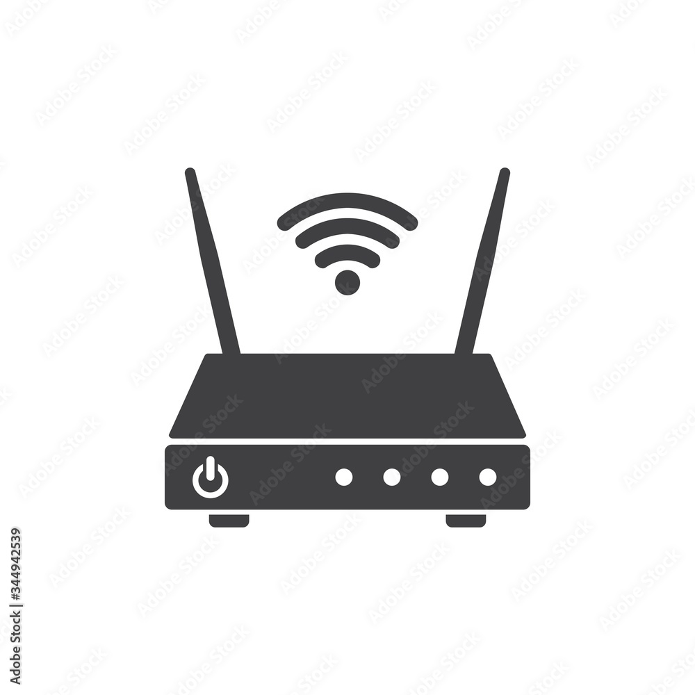 Wifi router icon in flat style. modem vector illustration isolated on white background. Internet connection business concept. Wifi router icon in flat style. modem vector illustration isolated on white background. Internet connection business concept.