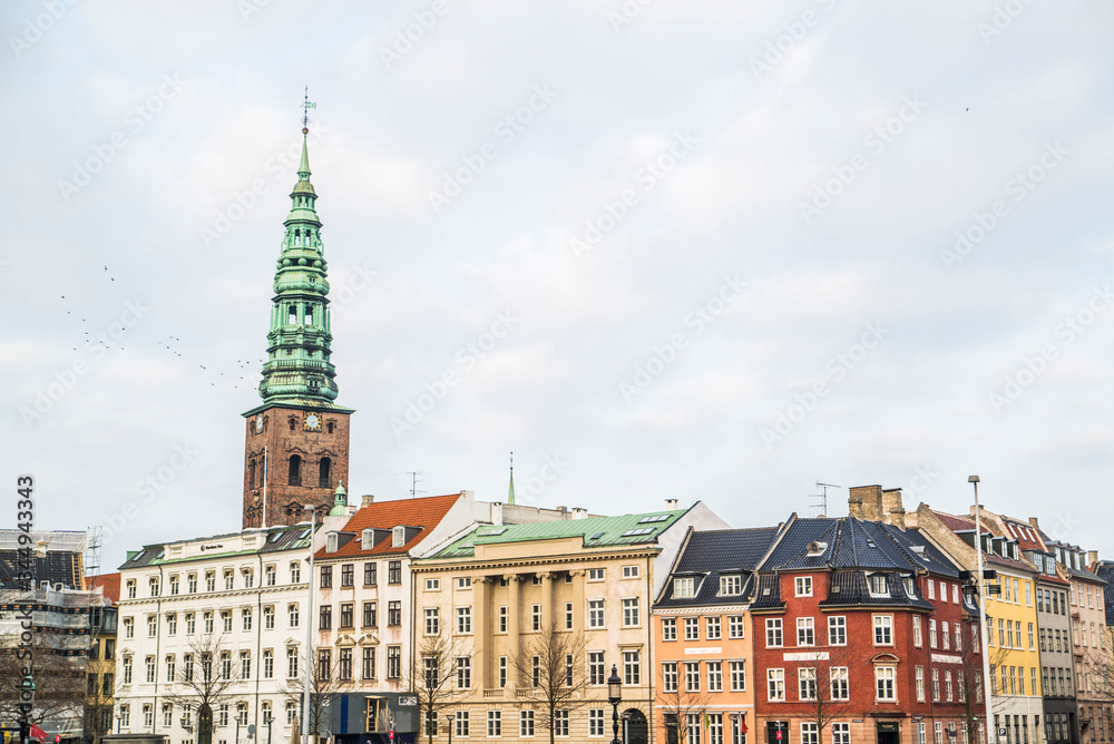 colorful town of Copenhagen Denmark 