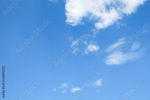 Blue sky with white clouds. 