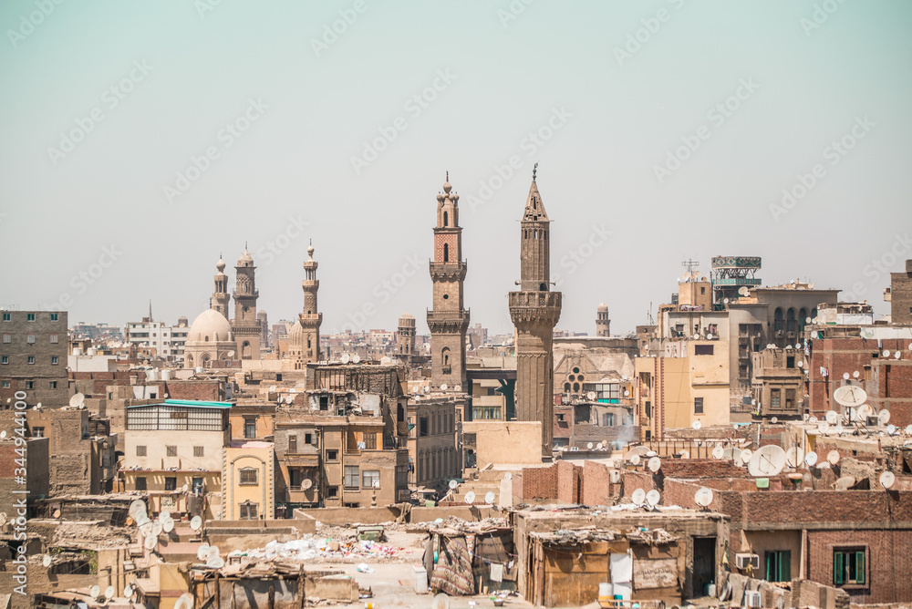 skyline view of mosques in Cairo egypt