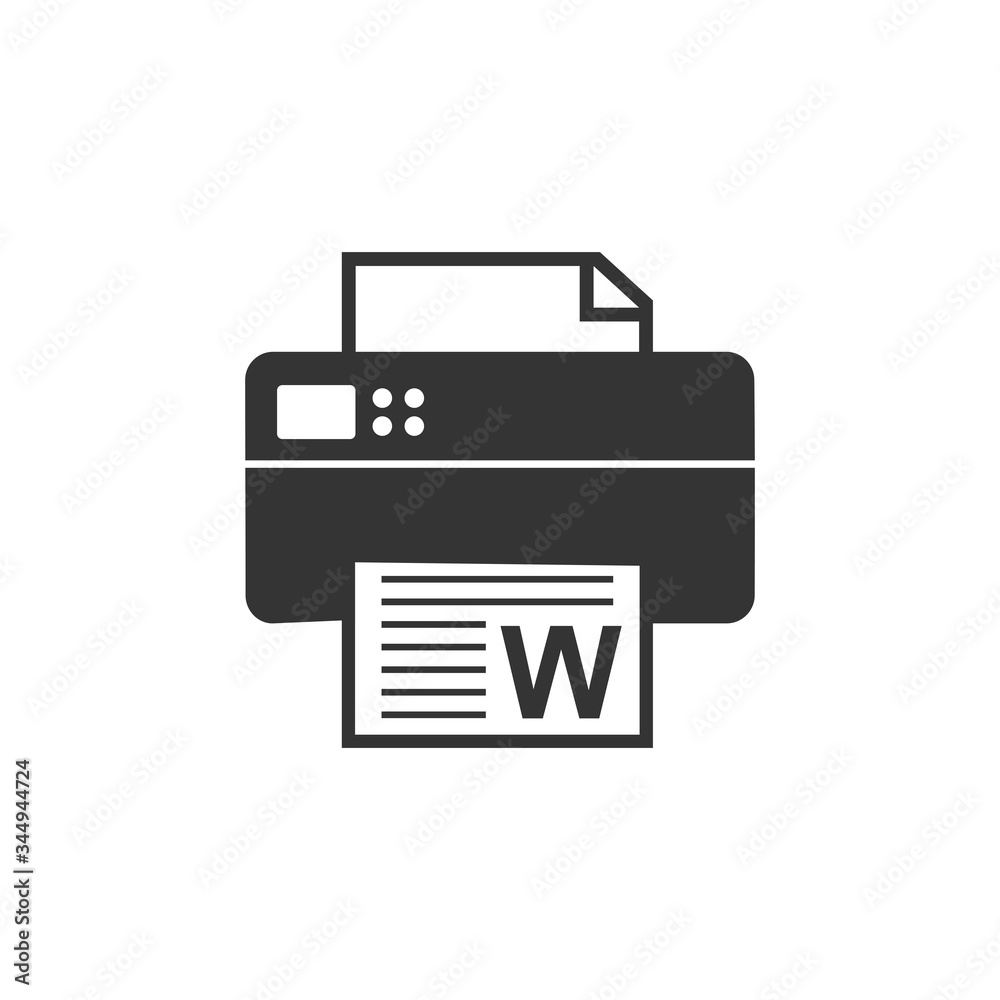 printer icon in flat style for apps and websites, vector Illustration printer icon in flat style for apps and websites, vector Illustration