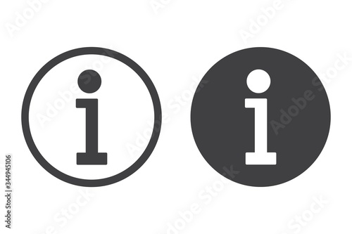  info vector icon. questions and answers isolated on white background, help symbol, Different style icons set