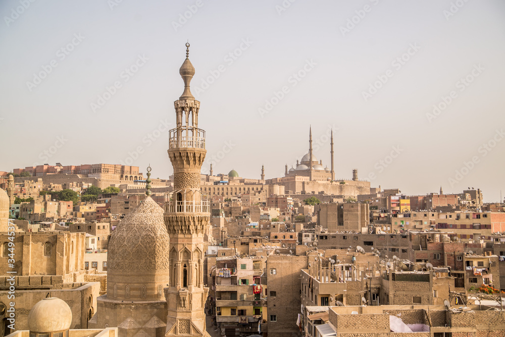 skyline of minarets in Cairo, Egypt