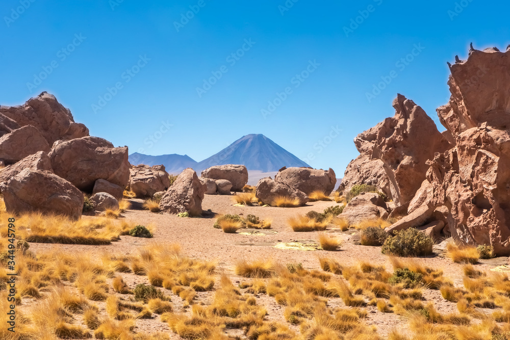 Fototapeta premium Scenic road in the Atacama desert, Chile