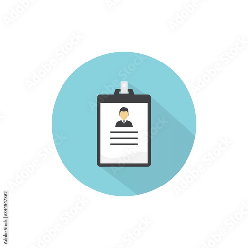 id card icon. Identity card isolated on white. vector, illustration