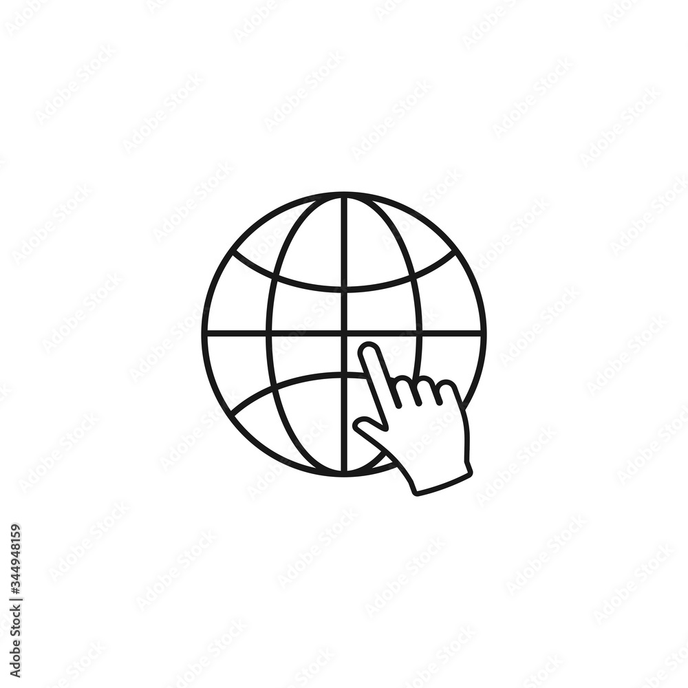 Go to web icon symbol. Website icon symbol illustration on white background Go to web icon symbol. Website icon symbol illustration on white background